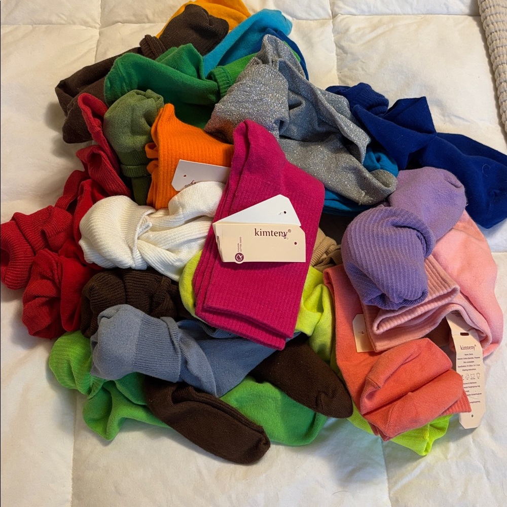 Colorful Assorted Socks Collection - 20 pairs fits up to size 9.5